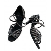 SANDY BLACK DIAMANTE - 2.5 INCH HEEL